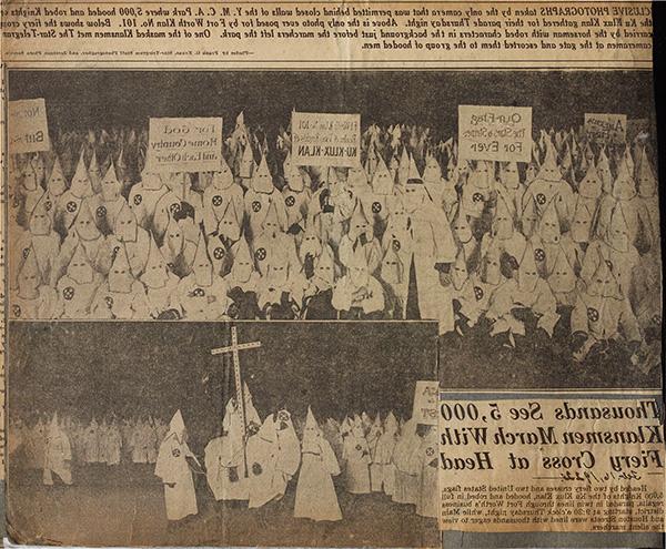 Fort Worth Star-Telegram clipping of KKK story